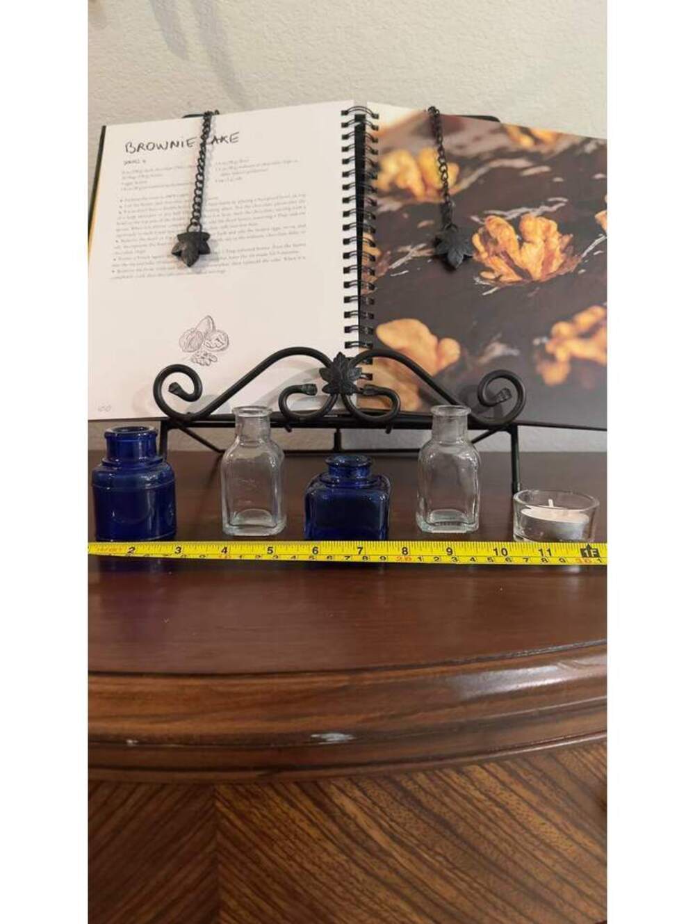 Vintage Glass Ink Bottles Inkwells Lot of 4 Cobalt Blue Clear Small